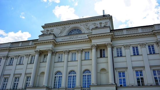 Staszica Palace in the center of Warsaw