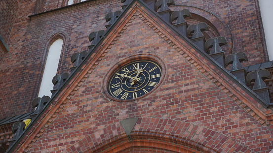 Clock at the entrance to the cathedral basilica