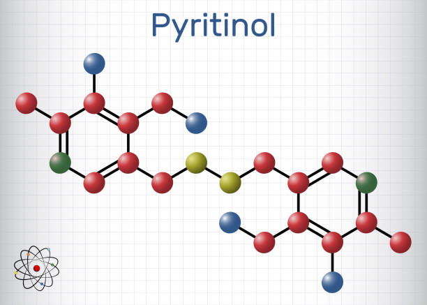 Pyritinol molecule, pyridoxine disulfide, cognitive drug. Сomponent of nootropic dietary supplements. Structural chemical formula, sheet, notebook, cage. Vector Pyritinol molecule, pyridoxine disulfide, cognitive drug. Сomponent of nootropic dietary supplements. Structural chemical formula, sheet, notebook, cage. Vector illustration nootropic stock illustrations