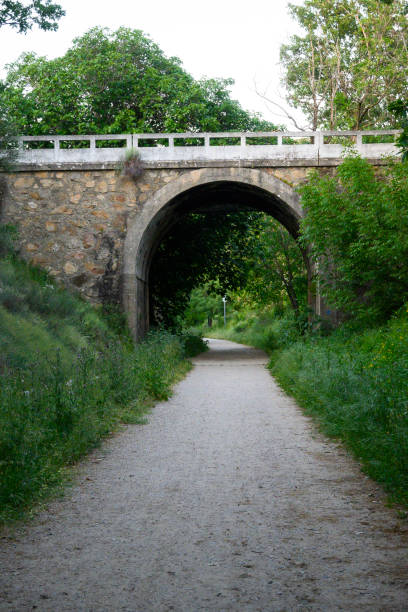 istock Nature trail Via de la Plata upper white bridge Hervas Eurovelo 1574688307