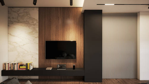 istock Interior Design. Architecture. Computer generated image of kids single bed room. Architectural Visualization. 1574696784
