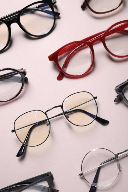 istock Many different stylish glasses on light grey background, flat lay 1574715085