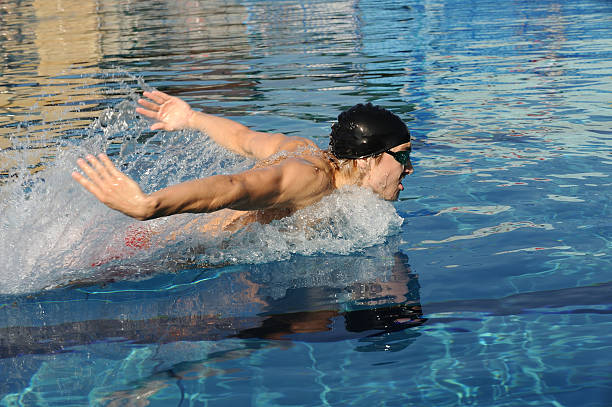 istock Male swimmer at butterfly stroke 157472910
