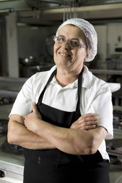 istock Happy chef woman 157473168