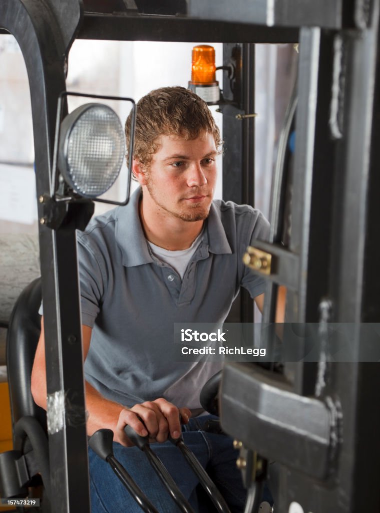 Operador de máquina elevadora de cargas - Royalty-free Adulto Foto de stock