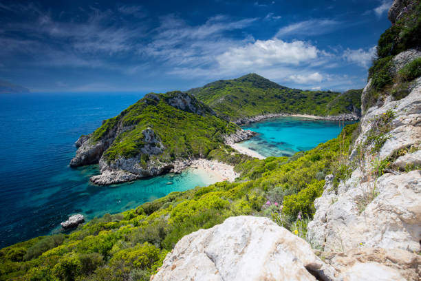 istock Beautiful summer panoramic seascape in Porto Timoni 1574732940