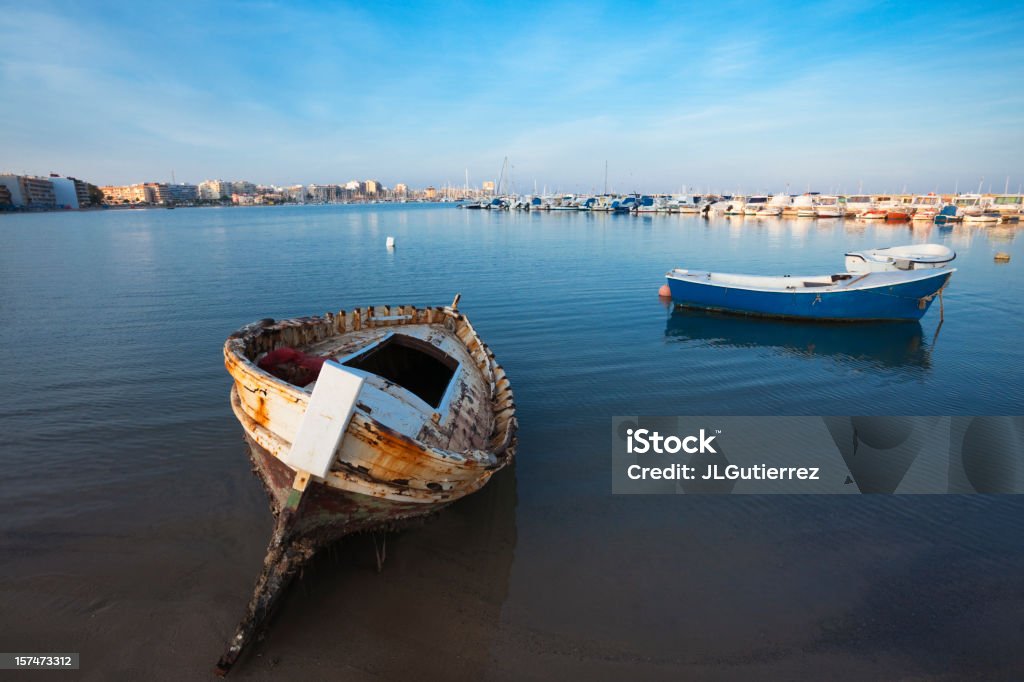 Rowboat, Old Rowboat Torrevieja Stock Photo