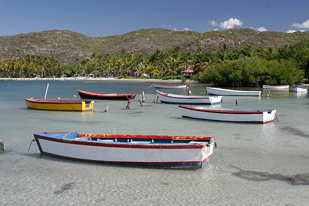 лодки в guanica - skiff nautical vessel rustic old стоковые фото и изображения