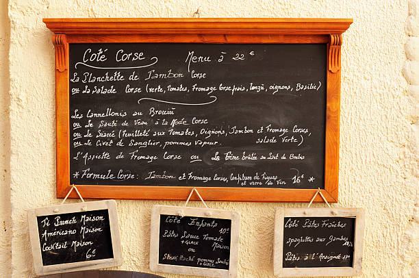 menu restauracji - france restaurant cafe french culture zdjęcia i obrazy z banku zdjęć