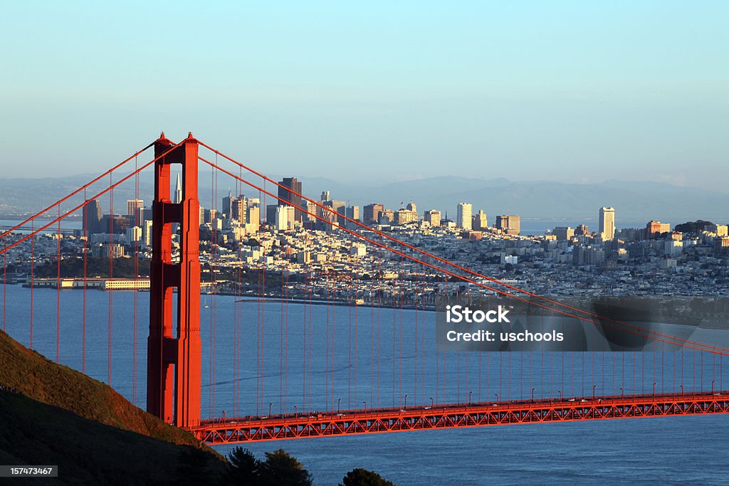 Golden Gate Bridge, San Francisco Horizonte - Royalty-free Golden Gate Bridge Foto de stock