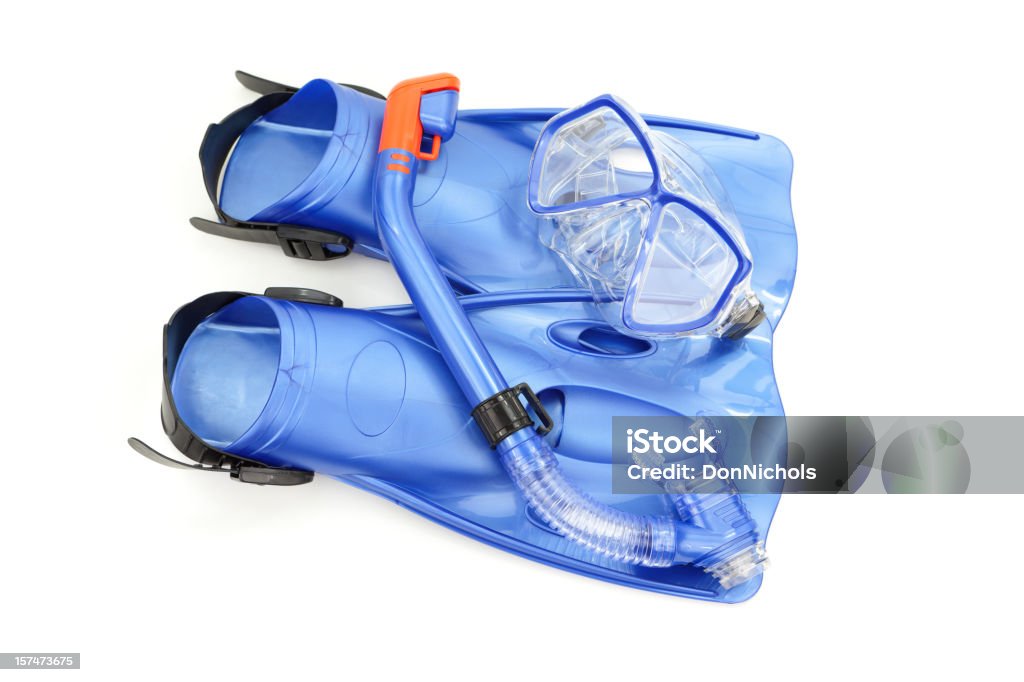 Máscara e Tubo Respiratório conjunto isolado - Royalty-free Barbatana - Equipamento de Mergulho Foto de stock