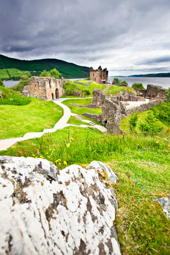 Urquhart Castle On the banks of Loch Ness in the Highlands of Scotland.