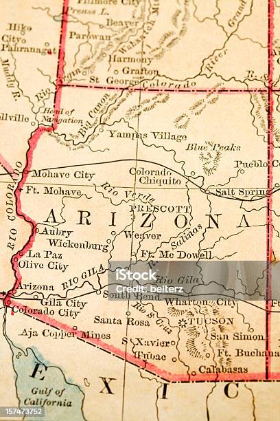 Foto de Arizona e mais fotos de stock de Arizona - Arizona, Mapa, Tucson