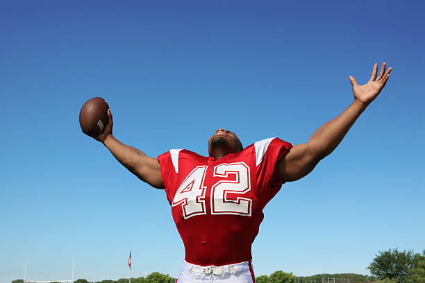 istock Football Player with Arms Outstretched 157473876