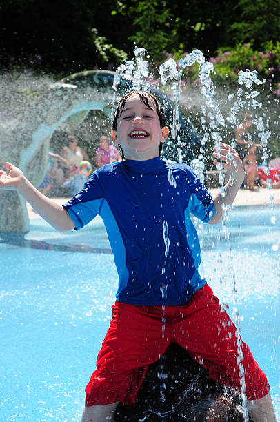 Fun at the Water Park stock photo