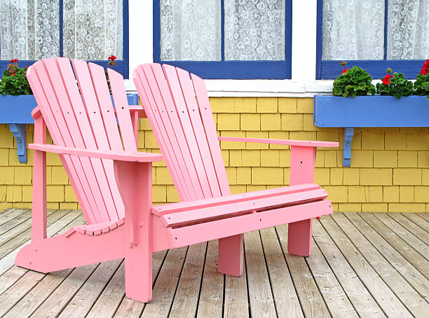 istock Pink Adirondak Chair. 157475292