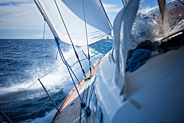 istock Sailing in the wind with sailboat 157475356