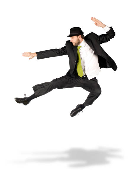 istock business man jump isolated on white 157475680