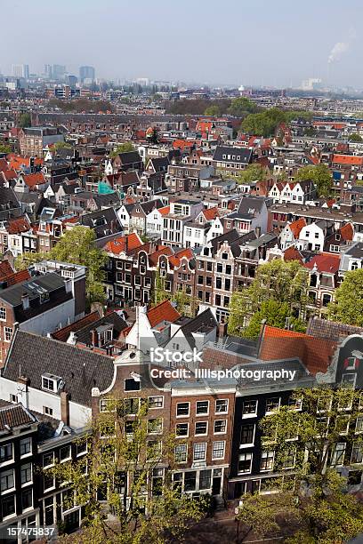 Амстердам Вид С Воздуха В Голландии — стоковые фотографии и другие картинки Амстердам - Амстердам, Вид с воздуха, Центральная улица