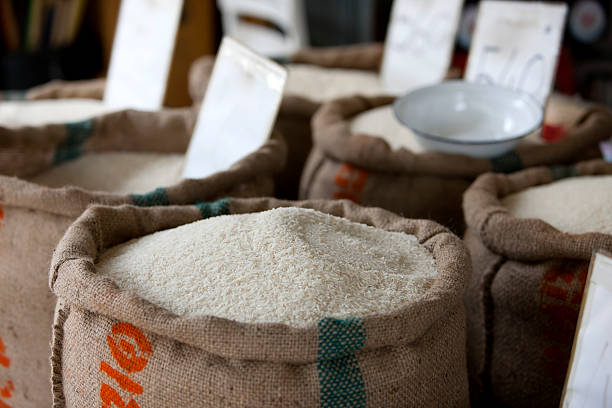 태국 쌀 판매 시장에서. - rice 뉴스 사진 이미지