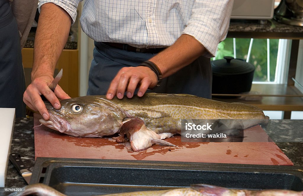 Preparar triste fish-funny imagen - Foto de stock de Bacalao libre de derechos