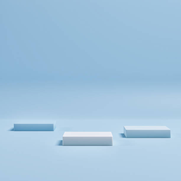 istock Mock up minimalism abstract podium for product presentation, 3d illustration. 1574772109