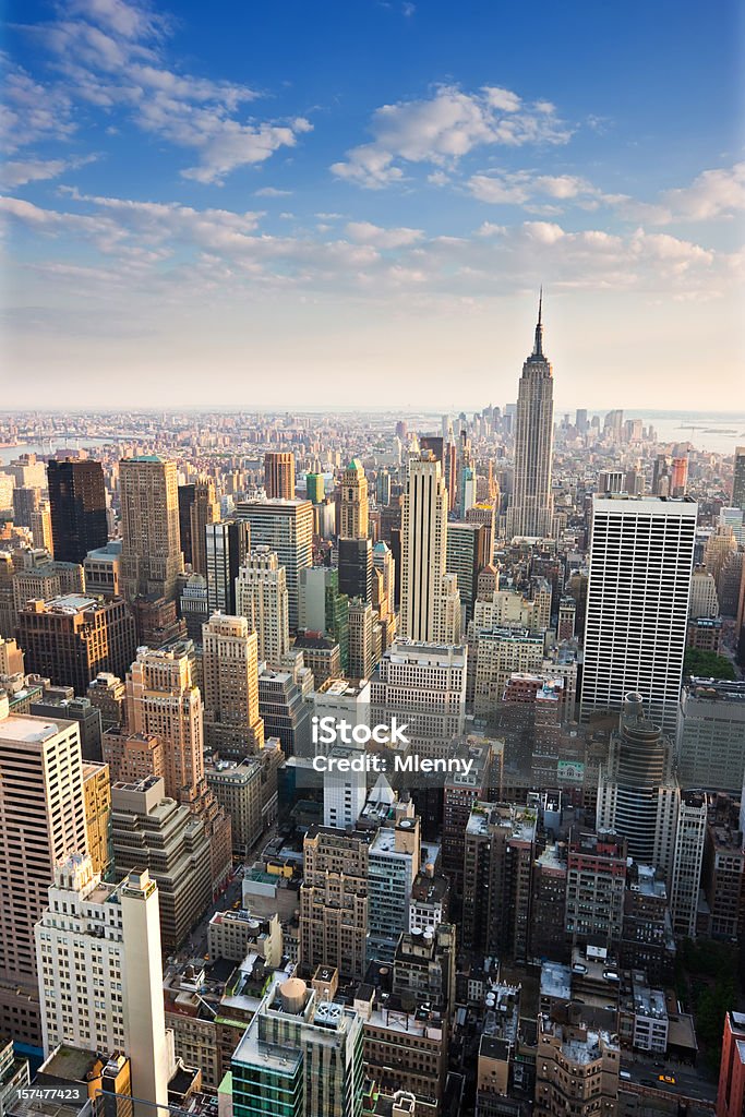 Вид на Нью-Йорк Manhattan Skyline - Стоковые фото Линия горизонта роялти-фри