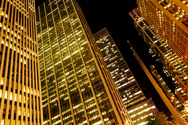 istock Golden NYC Manhattan Midtown Skyscrapers 157477424