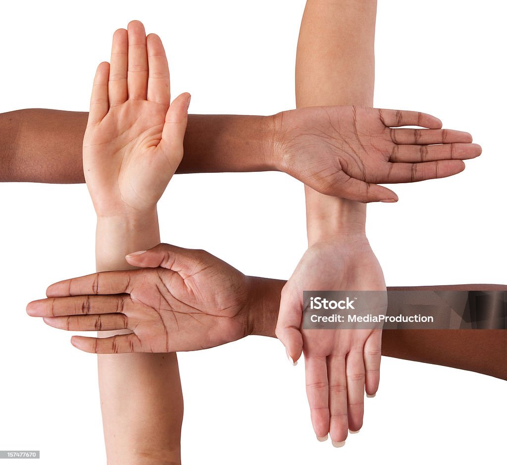 Las manos - Foto de stock de Cuatro personas libre de derechos
