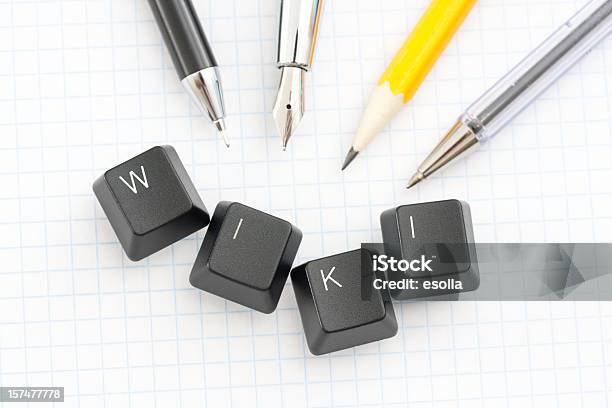 Wiki Stock Photo - Download Image Now - Color Image, Computer Key, Concepts & Topics