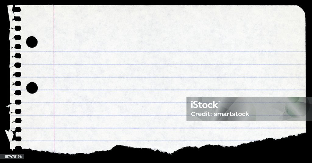 Rasgado folha de papel de caderno espiral - Royalty-free Papel Pautado Foto de stock