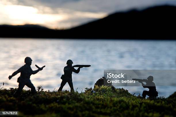 Soldaten Battle Stockfoto und mehr Bilder von Farbbild - Farbbild, Fotografie, Gegenlicht