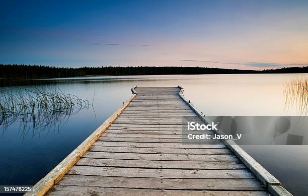 Pier Stock Photo - Download Image Now - Alberta, Beauty In Nature, Canada