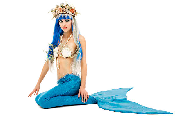 istock Beautiful Young Mermaid on White 157478248