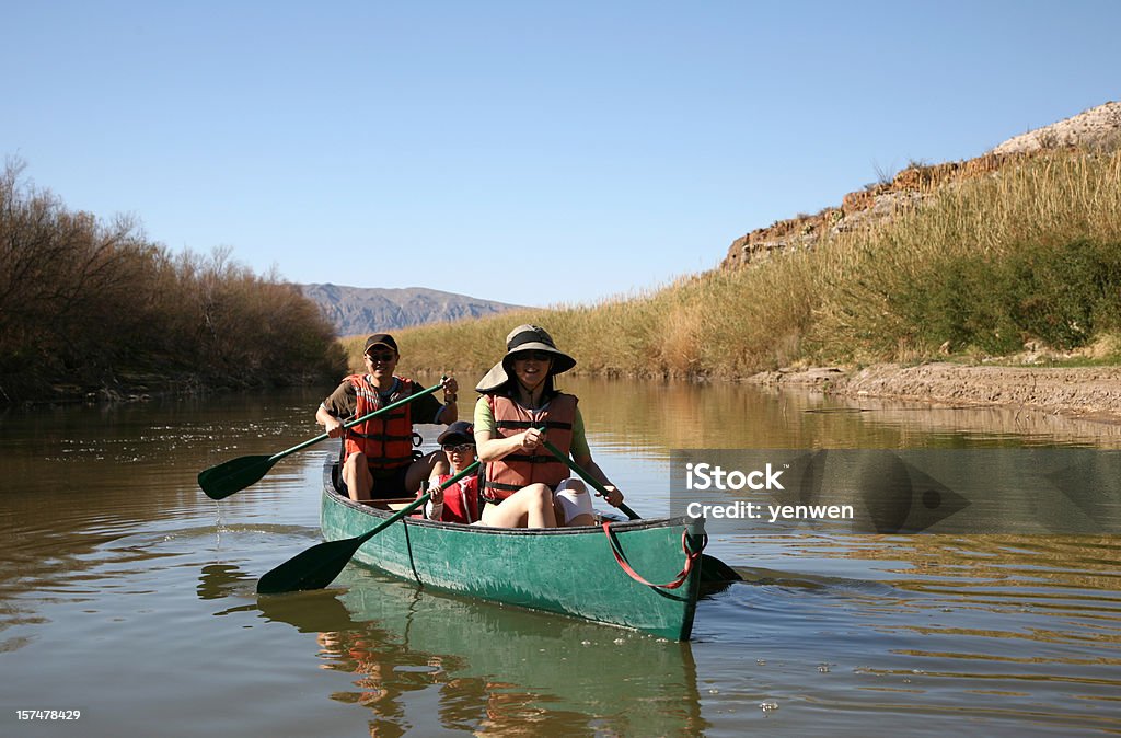 Diversão família Canoa - Royalty-free Texas Foto de stock