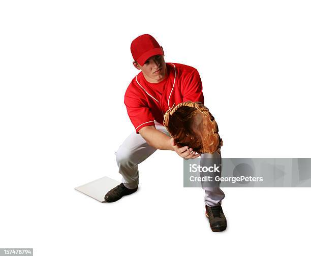 Jogador De Beisebol Com Traçado De Recorte - Fotografias de stock e mais imagens de Fundo Branco - Fundo Branco, Jogador de Beisebol, Basebol de Liceu