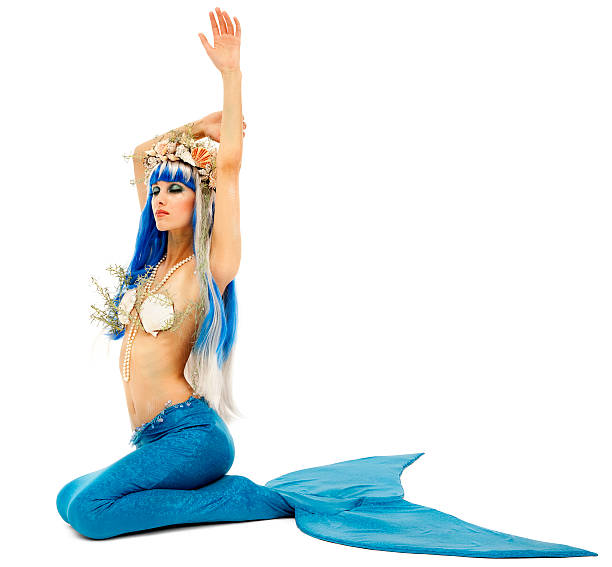 istock Beautiful Young Mermaid on White 157478867