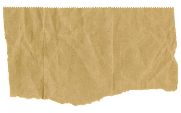istock Torn Brown Paper with Serrated Edge on Top 157478996