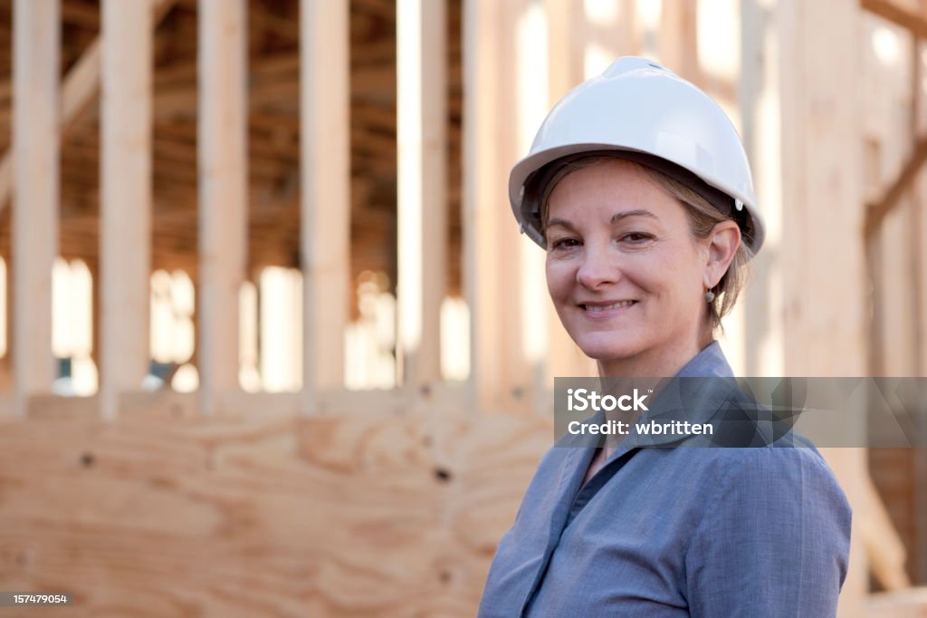 Professional woman at construction site (XXL)  Adult Stock Photo