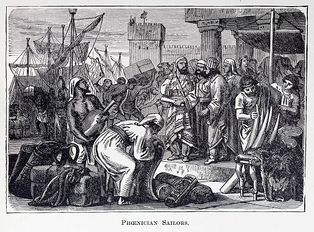 istock 19th century engraving of roman market place 157479061
