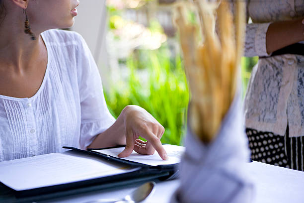 istock Woman ordering at cafe 157479244