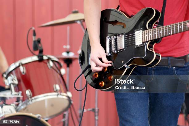 Live Music Band Concert Stock Photo - Download Image Now - Cable, Guitar, Jeans