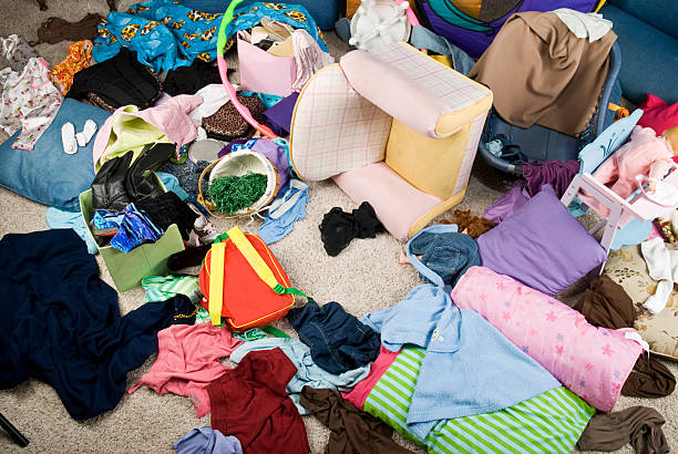 Bedroom Mess stock photo