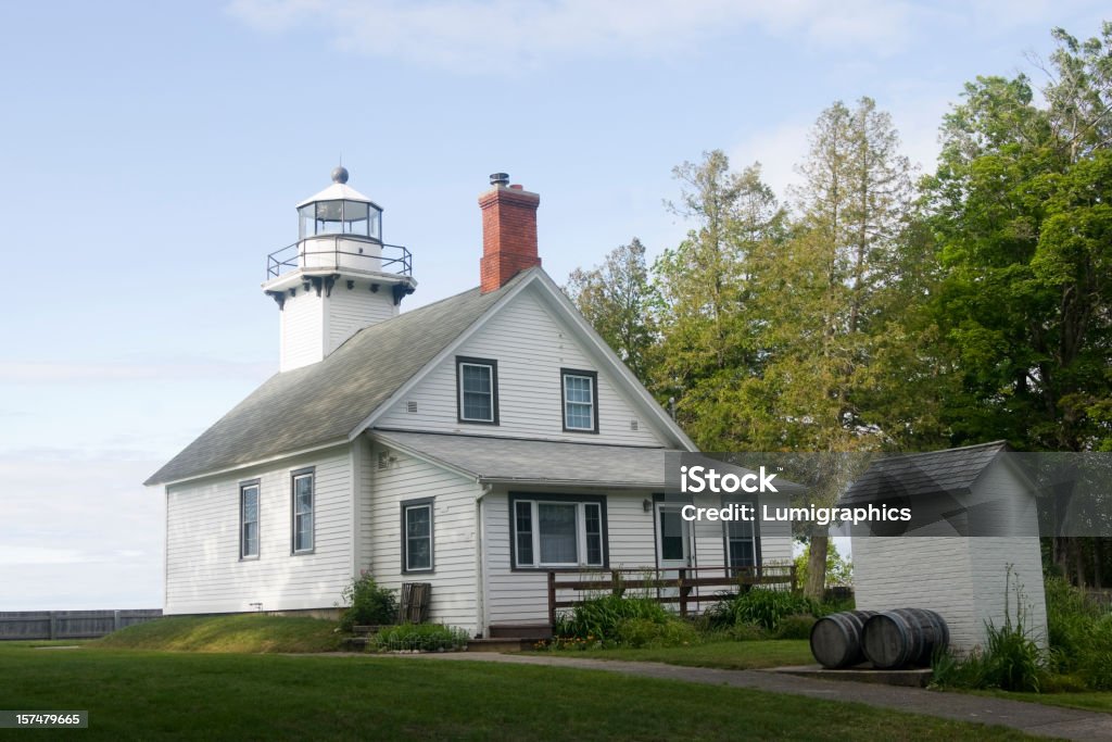 Ancienne Mission phare de la pointe - Photo de Traverse City libre de droits