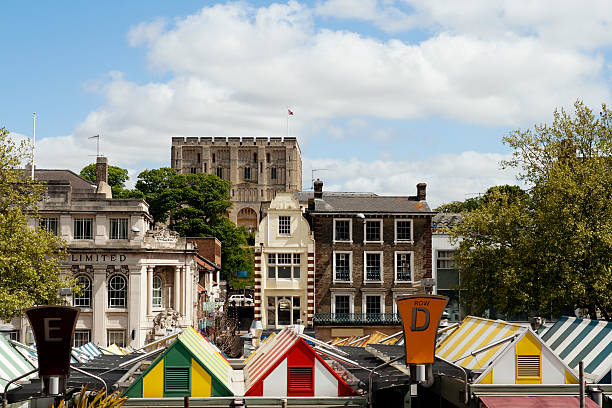 Norwich Castle and market