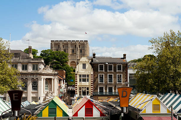 Norwich Castelo e do mercado - foto de acervo