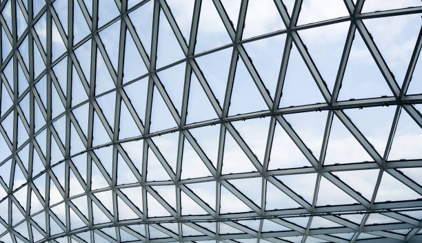 istock Futuristic glass roof construction 157480337