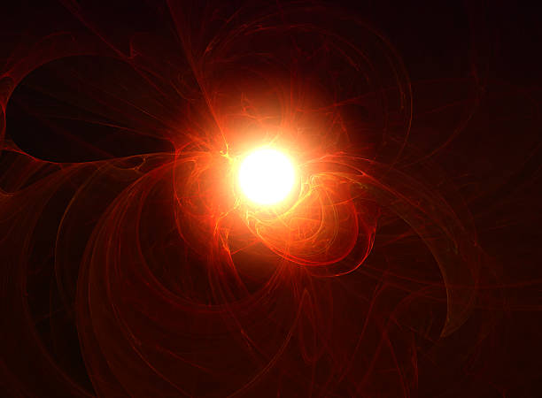 抽象的な噴火太陽フレア - light beam ストックフォトと画像
