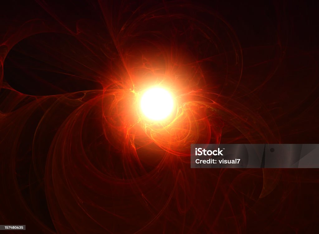 Abstract sun flares eruption  Circle Stock Photo