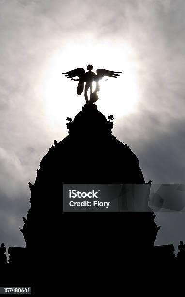 Engel In Den Himmel Silhouette Sonne Skulptur Stockfoto und mehr Bilder von Engel - Engel, Kontur, Architektur